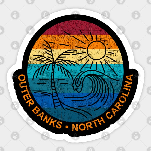 Outer Banks, Outer Banks North Carolina, Outerbanks Merchandise,  Summer, Beach, Beachy Vacation Sticker by Funkrafstik